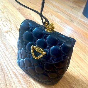 Vintage! Italian black leather bag